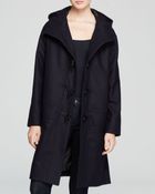 DKNY Hooded Toggle Closure Coat - Lyst