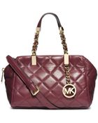 Michael Kors Susannah Quilted Small Satchel - Lyst