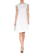 Jil Sander Stretch Cotton Cap Sleeve Ottoman Dress - Lyst