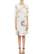 Marni Floral-Print Belted Dress - Lyst