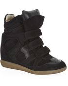 Isabel Marant Bekett Suede Wedge Sneaker - Lyst