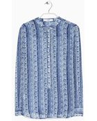 Mango Printed Blouse - Lyst