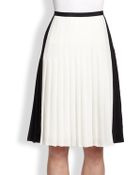 Vince Two-Tone Pleated Skirt - Lyst