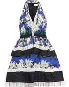 Peter Pilotto Amanda Printed Textured Silk-Blend Crepe Dress - Lyst