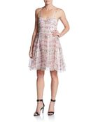 RED Valentino Bow-Print Fit-And-Flare Dress - Lyst