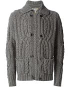 Etro Cable Knit Cardigan - Lyst