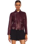 3.1 Phillip Lim Sculpted Motorcycle Leather Jacket - Lyst