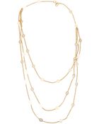 Tory Burch Multi-Strand Logo Necklace - Lyst