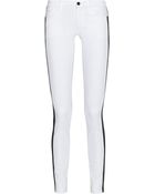 Alice + Olivia Twotone Midrise Skinny Jeans - Lyst