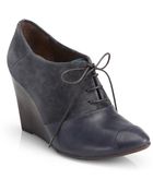 Coclico Jazmine Suede & Leather Oxford Wedge Ankle Boots - Lyst