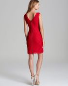 Adrianna Papell Sleeveless Lace Shift Dress - Lyst