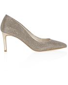 Karen Millen Crystal Glitter Mid Heel Court - Lyst