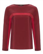 Jaeger Silk Colour Block Blouse - Lyst