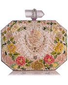 Marchesa Iris Floral Embroidered Box Clutch Bag Multi - Lyst