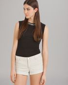 Maje Tee - Embellished Neckline - Lyst
