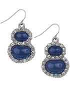 Sam Edelman Faux Lapis Double Drop Earrings - Lyst