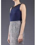 Sachin & Babi Sequin Neck Blouse - Lyst