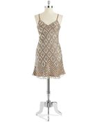 Basix Black Label Sequined Shift Cocktail Dress - Lyst