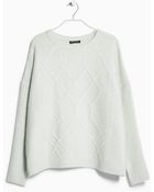 Mango Soft-Finish Cable-Knit Sweater - Lyst