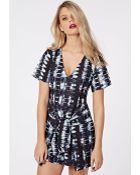 Missguided Hunter Tie Waist Shift Dress Abstract Check - Lyst