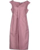 Jil Sander Short Dress - Lyst