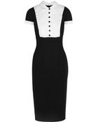 L'Wren Scott Taffeta-Paneled Stretch-Wool Dress - Lyst