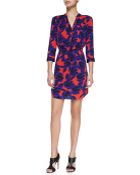 Diane von Furstenberg Freya Tie-waist Stretch-silk Dress - Lyst