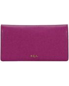 Lauren by Ralph Lauren Tate Leather Slim Wallet - Lyst