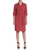 Laundry By Shelli Segal Chain-Link Jersey Shirtdress - Lyst