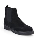 Prada Chelsea Suede Boot - Lyst