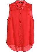H&M Sleeveless Blouse - Lyst