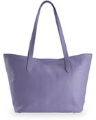 Gigi New York Teddie Python-Embossed Tote - Lyst