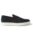 Lanvin Check Cotton Slip-On Sneakers - Lyst