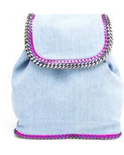 Stella McCartney Fallabella Washed Denim Backpack - Lyst