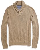 Tommy Hilfiger Pull Over Shawl Sweater - Lyst