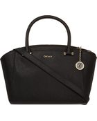 DKNY Saffiano Small Satchel Bag - Lyst