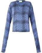 Aries Bandana-Print Silk Blouse - Lyst