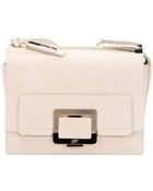 Roger Vivier Old White Suede Mini Shoulder Bag - Lyst