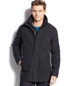 Calvin Klein Wool-Blend Melton Bibbed Car Coat - Lyst