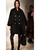 Burberry Wool Poncho Coat - Lyst