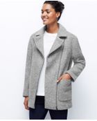 Ann Taylor Wool Blend Moto Coat - Lyst