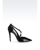 Armani Court Shoe In Suede And Patent - Lyst