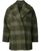 MSGM Plaid Coat - Lyst