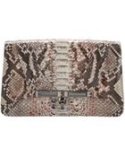 Kara by Kara Ross Priscilla Speckled Python Clutch Bag - Lyst
