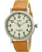 Timex® Originals Classic Round Leather Strap Watch - Lyst