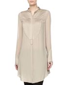 Donna Karan New York Back-Slit Tuxedo Tunic - Lyst