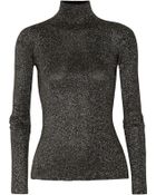 Alexander Wang Metallic Stretch-Wool Turtleneck Sweater - Lyst
