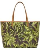 Etro Paisley & Palms Coated Canvas Tote Bag - Lyst