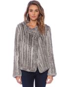 Joie Aviana Rabbit Fur Coat - Lyst