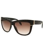 Roberto Cavalli Women'S Rea Wayfarer Black Sunglasses - Lyst